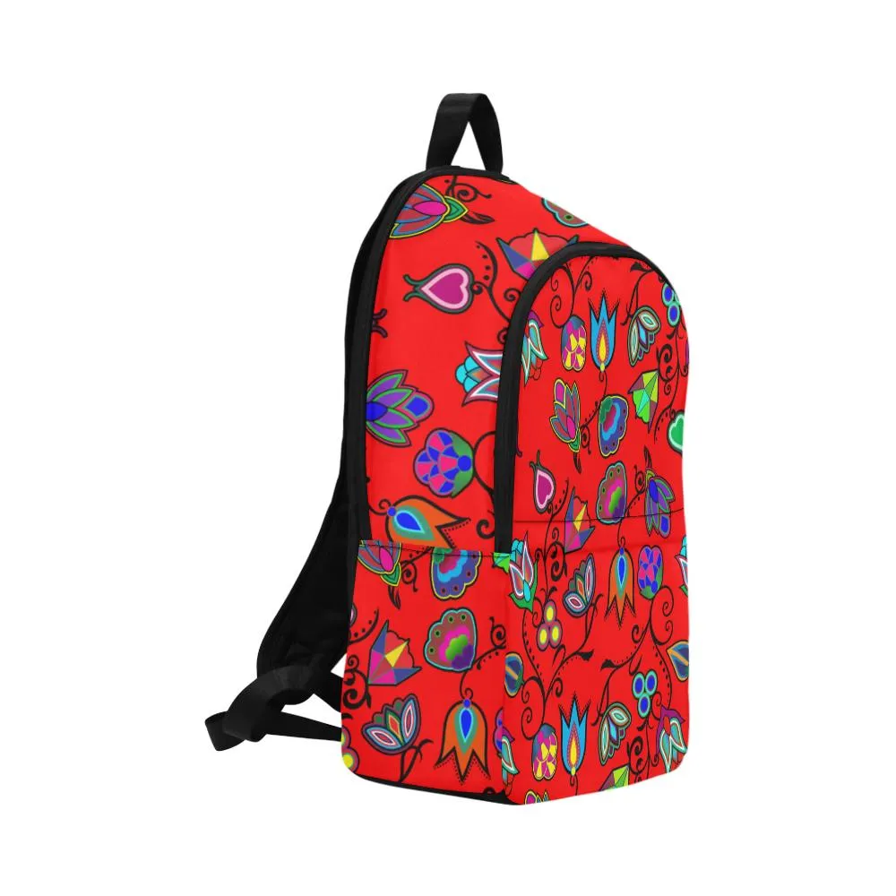 Indigenous Paisley Dahlia Fabric Backpack for Adult