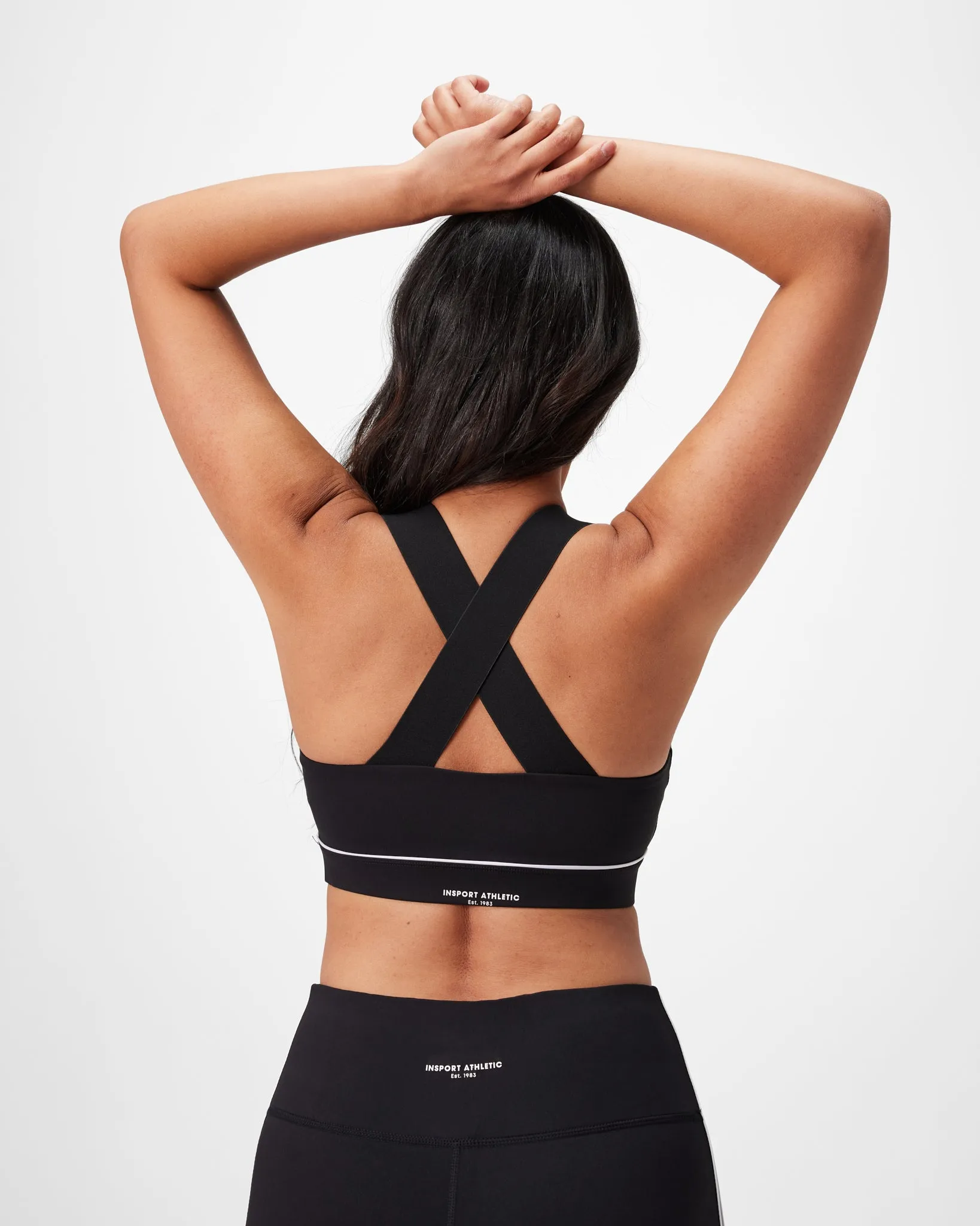 INSPORT WOMENS SWIFT PIPING BRA BLACK