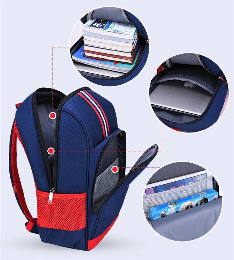 Inverted Stripes Backpack - Blue