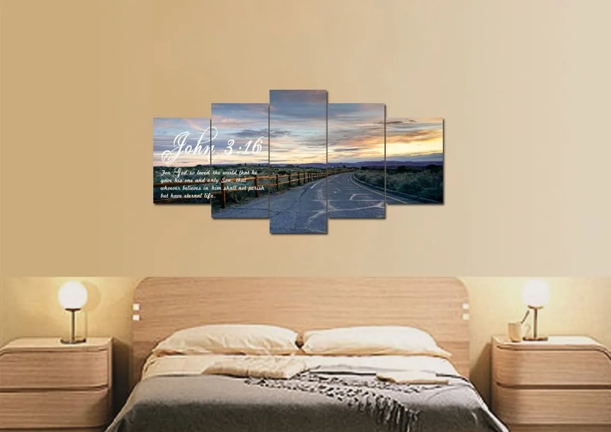 John 316 Niv #15 Bible Verse Canvas Wall Art - Christian Canvas Wall Art