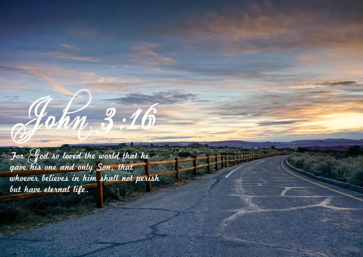 John 316 Niv #15 Bible Verse Canvas Wall Art - Christian Canvas Wall Art