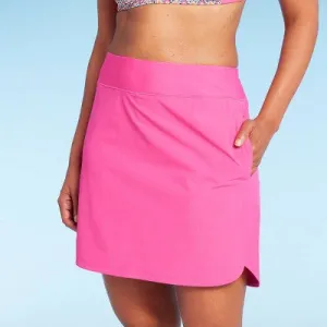 Lands' End Women's UPF 50 Swim Skort - Pink L