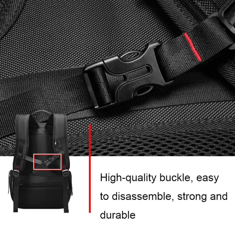 Large-capacity Expandable Shoe Compartment Backpack Camping Travel Bag with USB Port, Size: 50L(Campaign)