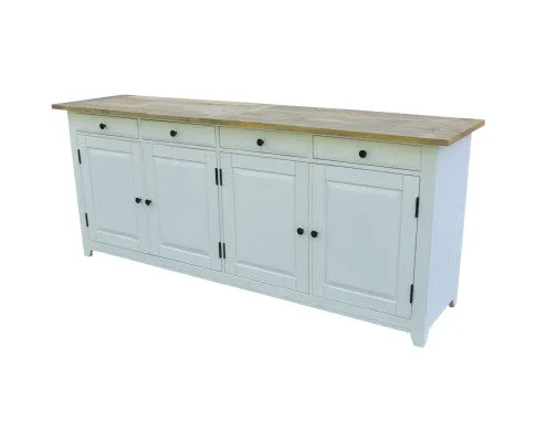 Lavasa Buffet Table 208cm 4 Doors Drawers Solid Mango Wood Farmhouse Furniture