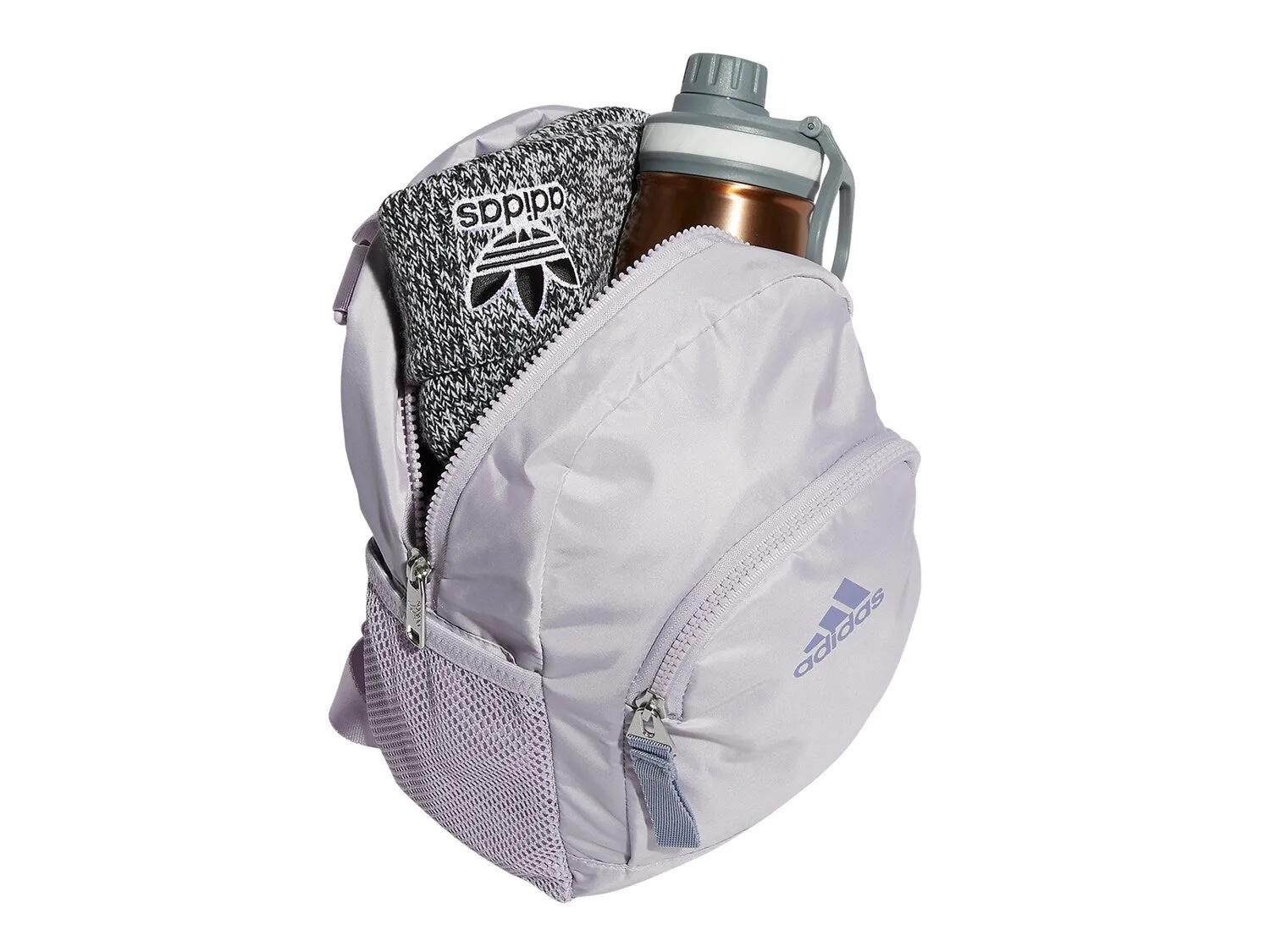 Linear 3 adidas mini backpack, light gray