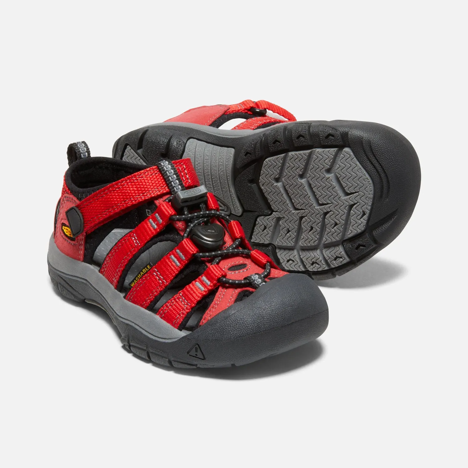 Little Kids Keen Newport H2 Color: Ribbon Red/ Gargoyle