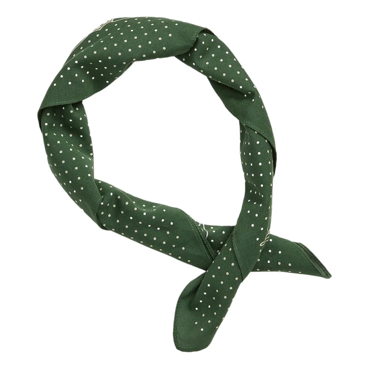 Logo Cotton Bandanna Faded Green Cream