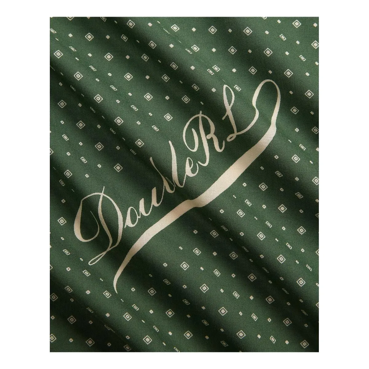 Logo Cotton Bandanna Faded Green Cream