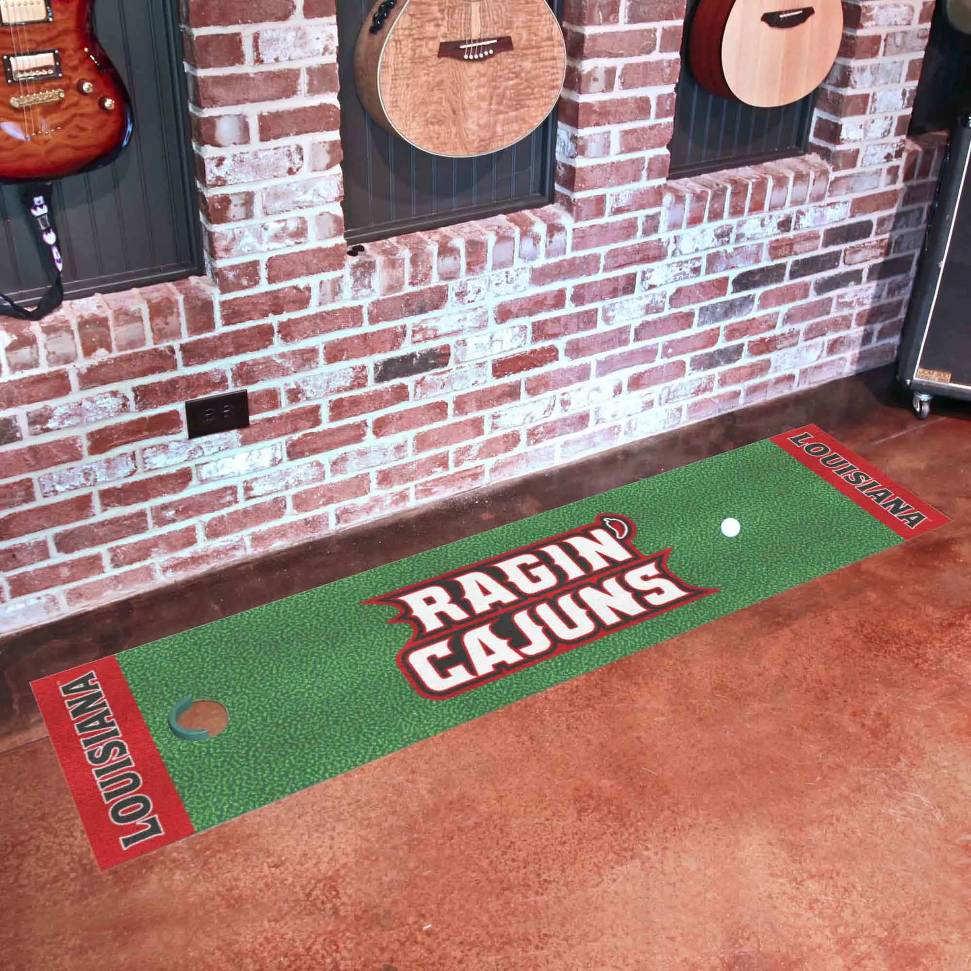 Louisiana-Lafayette Ragin' Cajuns Putting Green Mat - 1.5ft. x 6ft.