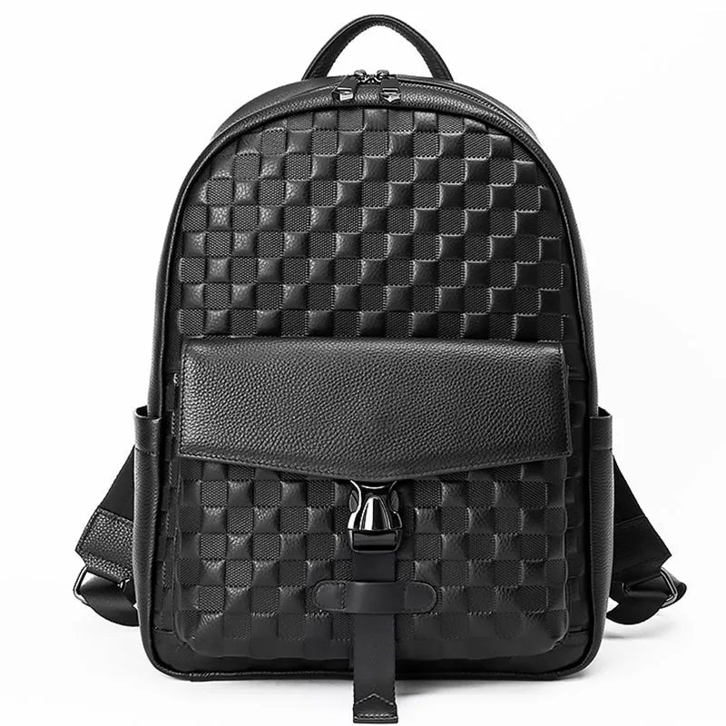 Luxury Leather Exotic Laptop Travel Backpack