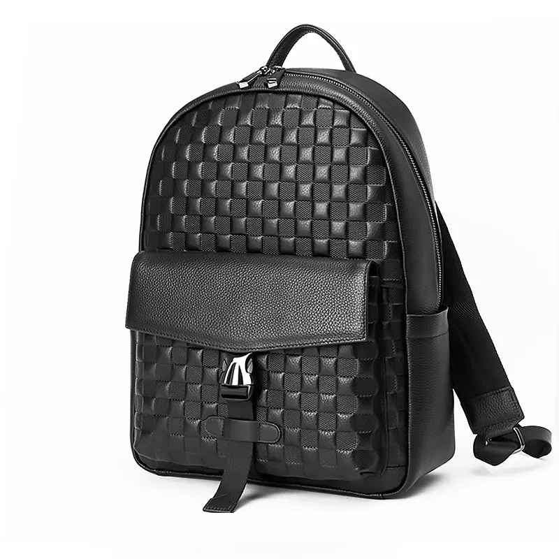 Luxury Leather Exotic Laptop Travel Backpack