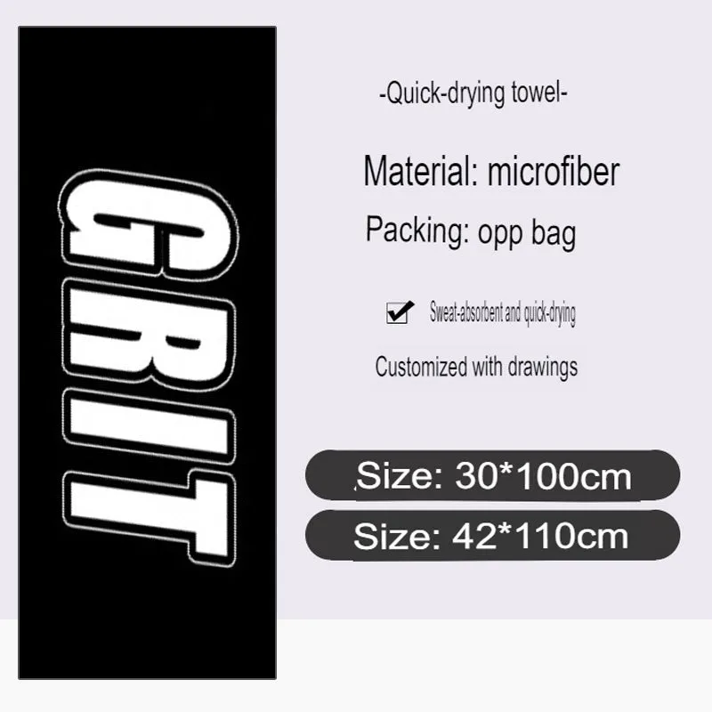 Marathon running event sports towel custom absorbent microfiber sports towel with full printed pattern logo