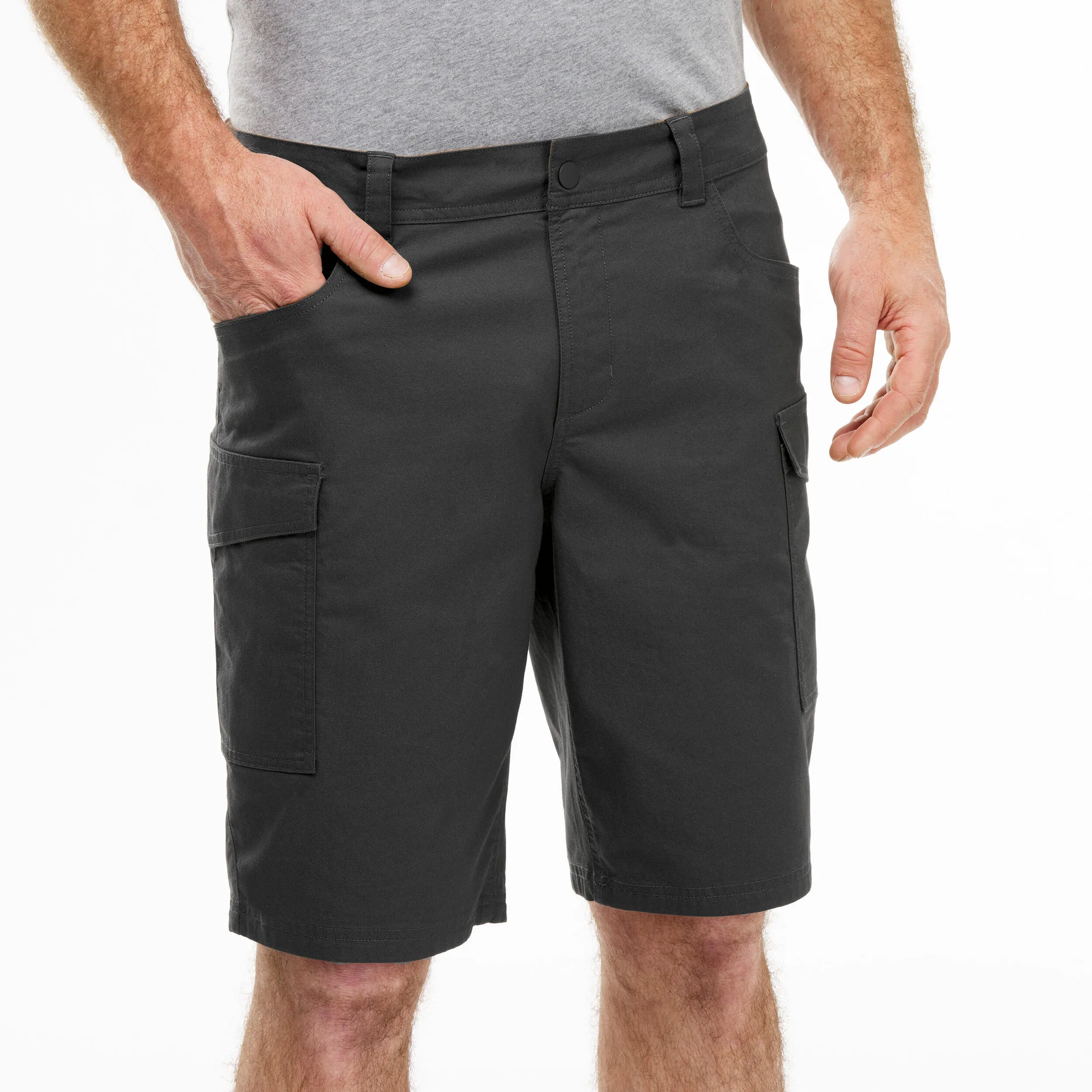 Men's hiking shorts Quechua NH550, dark gray