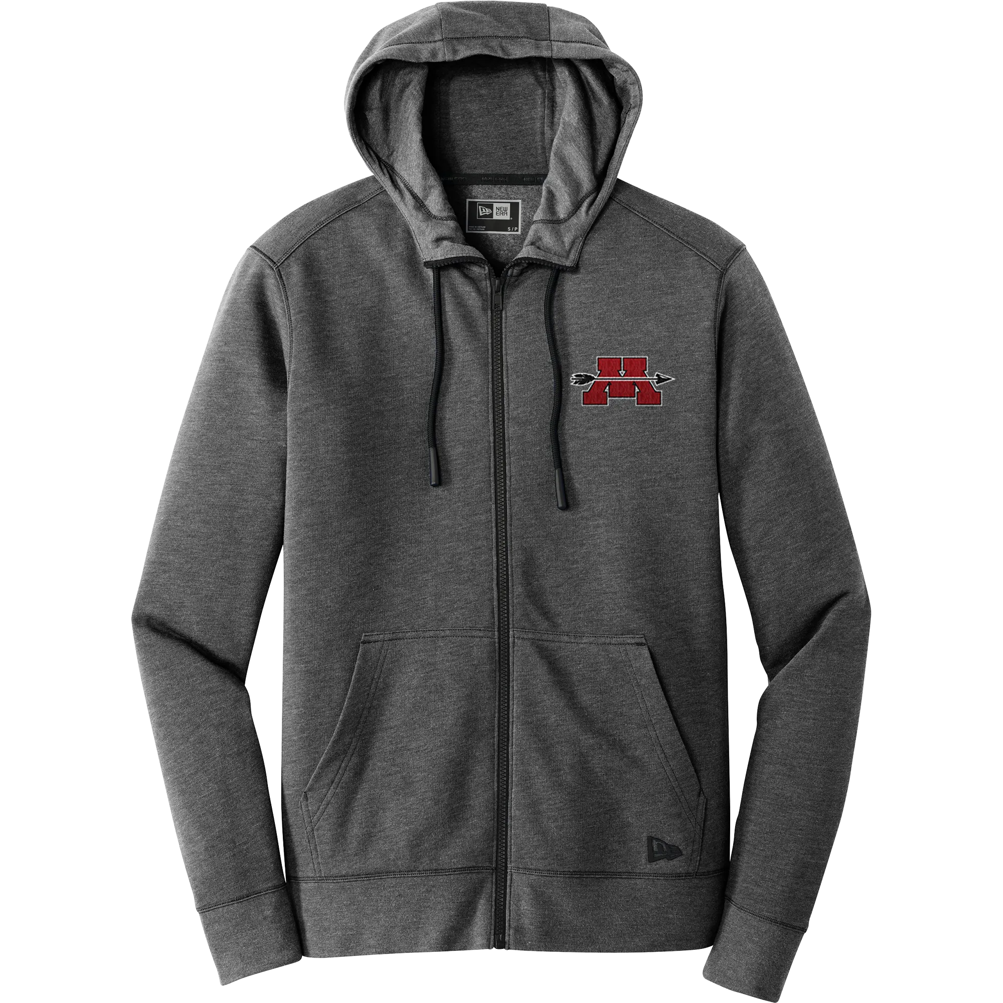 Mercer Arrows New Era Tri-Blend Fleece Full-Zip Hoodie