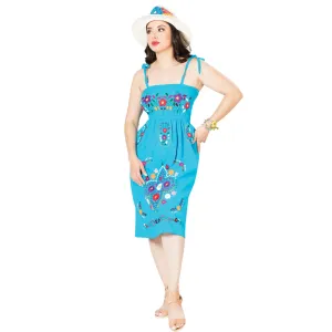 Mexican Dress Perla Blue