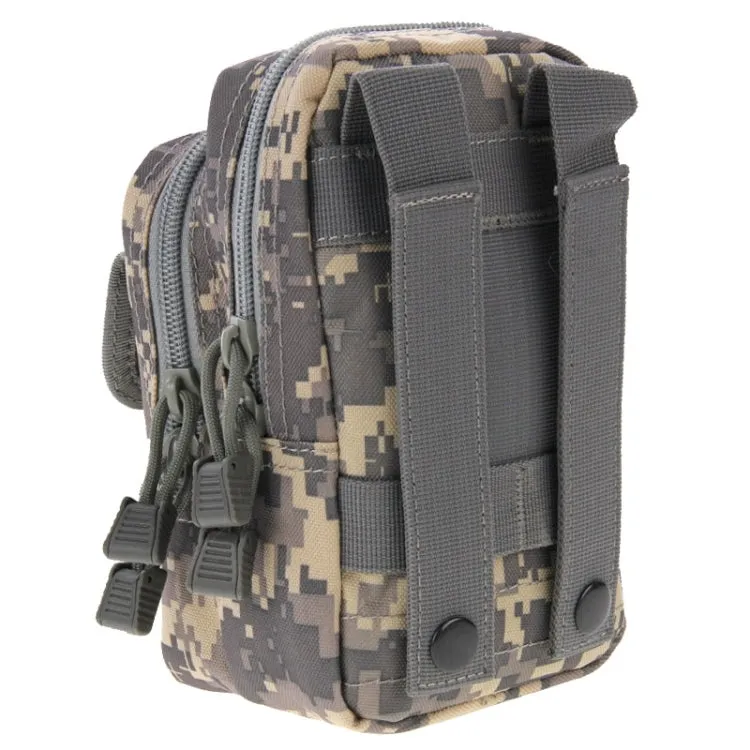 Multi-function High Density Strong Nylon Fabric Waist Bag / Camera Bag / Mobile Phone Bag, Size: 9.5 x 18.5 x 8cm (Grey Camouflage)