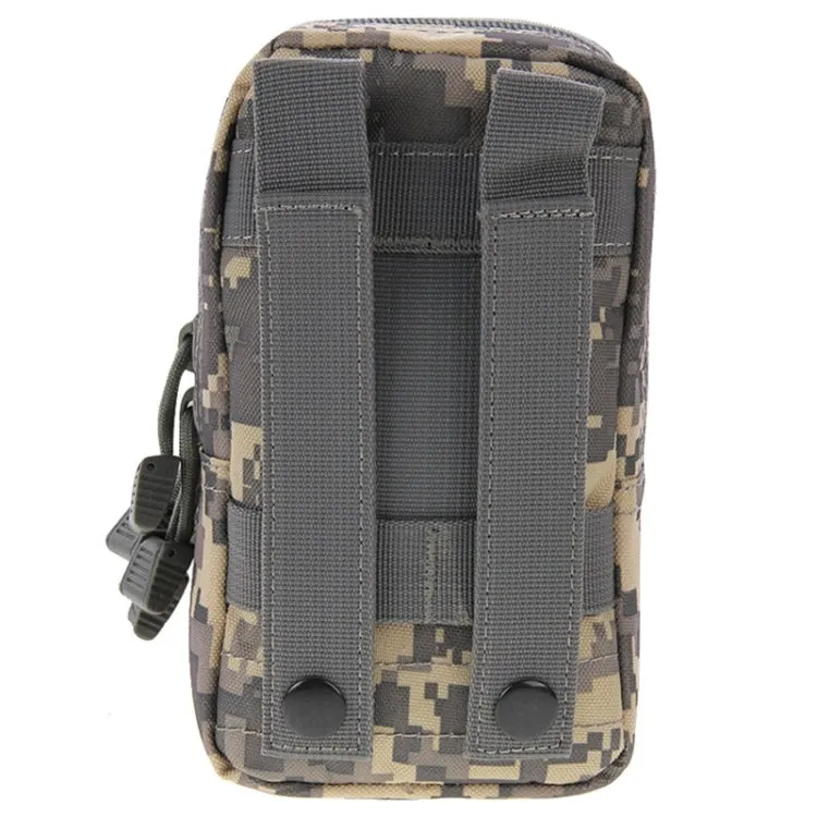 Multi-function High Density Strong Nylon Fabric Waist Bag / Camera Bag / Mobile Phone Bag, Size: 9.5 x 18.5 x 8cm (Grey Camouflage)