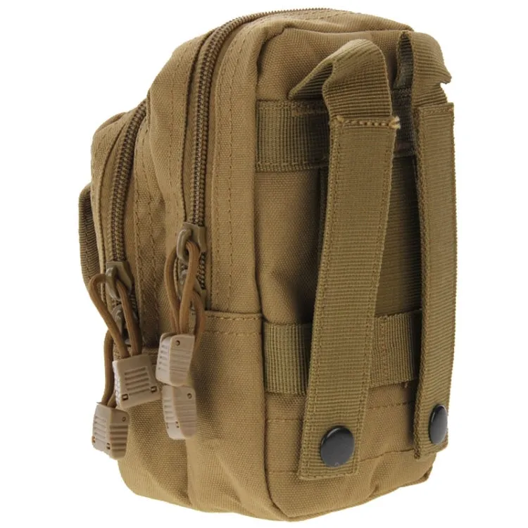 Multi-function High Density Strong Nylon Fabric Waist Bag / Camera Bag / Mobile Phone Bag, Size: 9.5 x 18.5 x 8cm (Khaki)