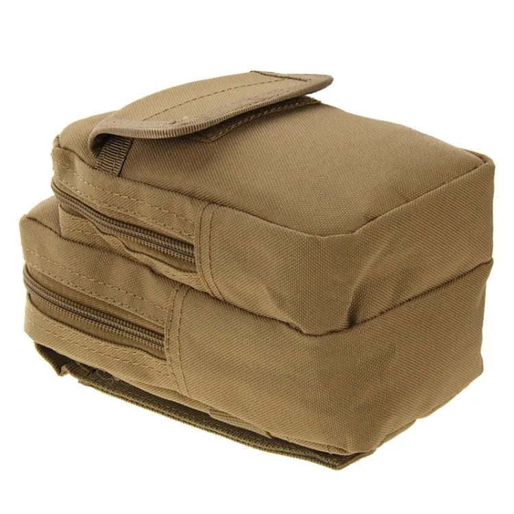 Multi-function High Density Strong Nylon Fabric Waist Bag / Camera Bag / Mobile Phone Bag, Size: 9.5 x 18.5 x 8cm (Khaki)