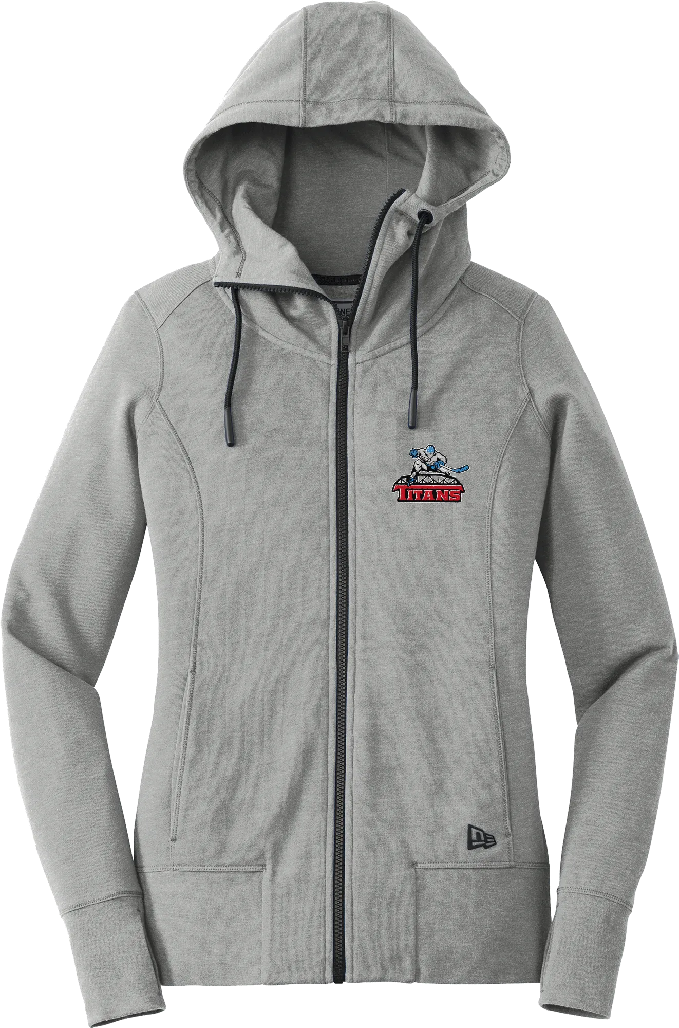 NJ Titans New Era Ladies Tri-Blend Fleece Full-Zip Hoodie