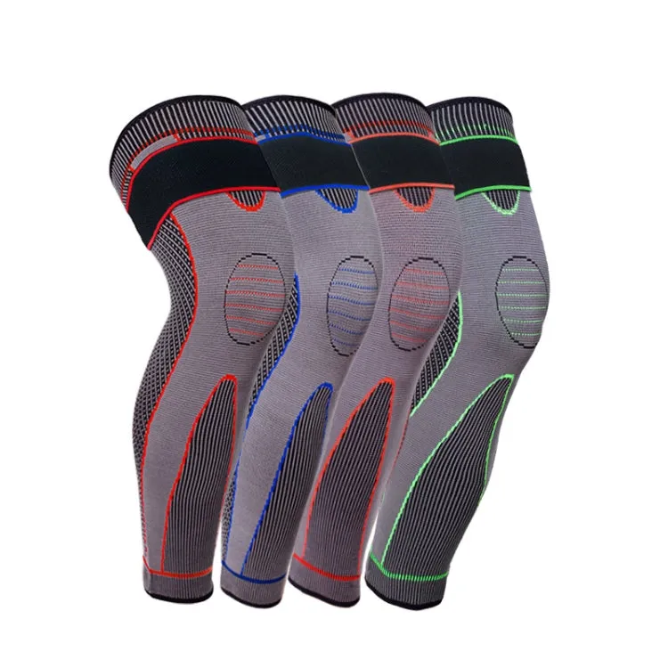 Nylon Knitted Riding Sports Extended Knee Pads, Size: XL(Orange Basic)