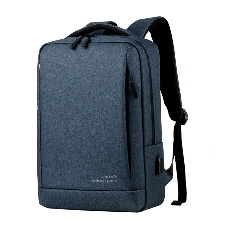 OUMANTU 9003 Business Laptop Bag Oxford Cloth Large Capacity Backpack with External USB Port(Sapphire Blue)