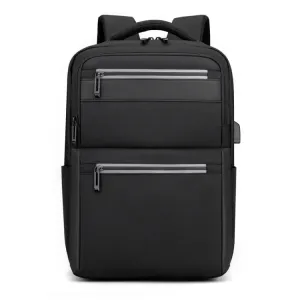 Outdoor USB Charging Portable Business Computer Backpack(Black)