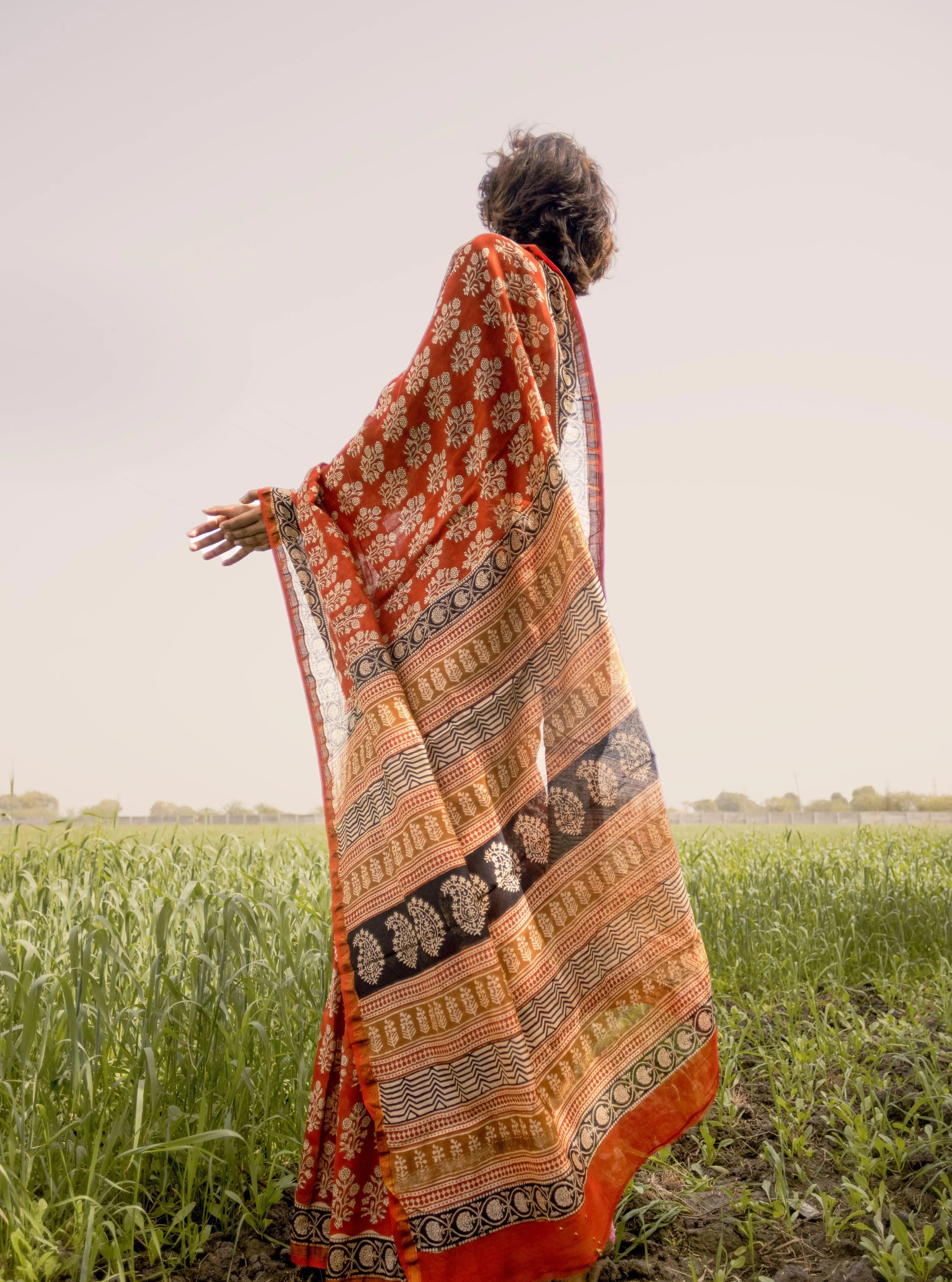 Roheda Mughal Syahi Begar Chanderi Saree