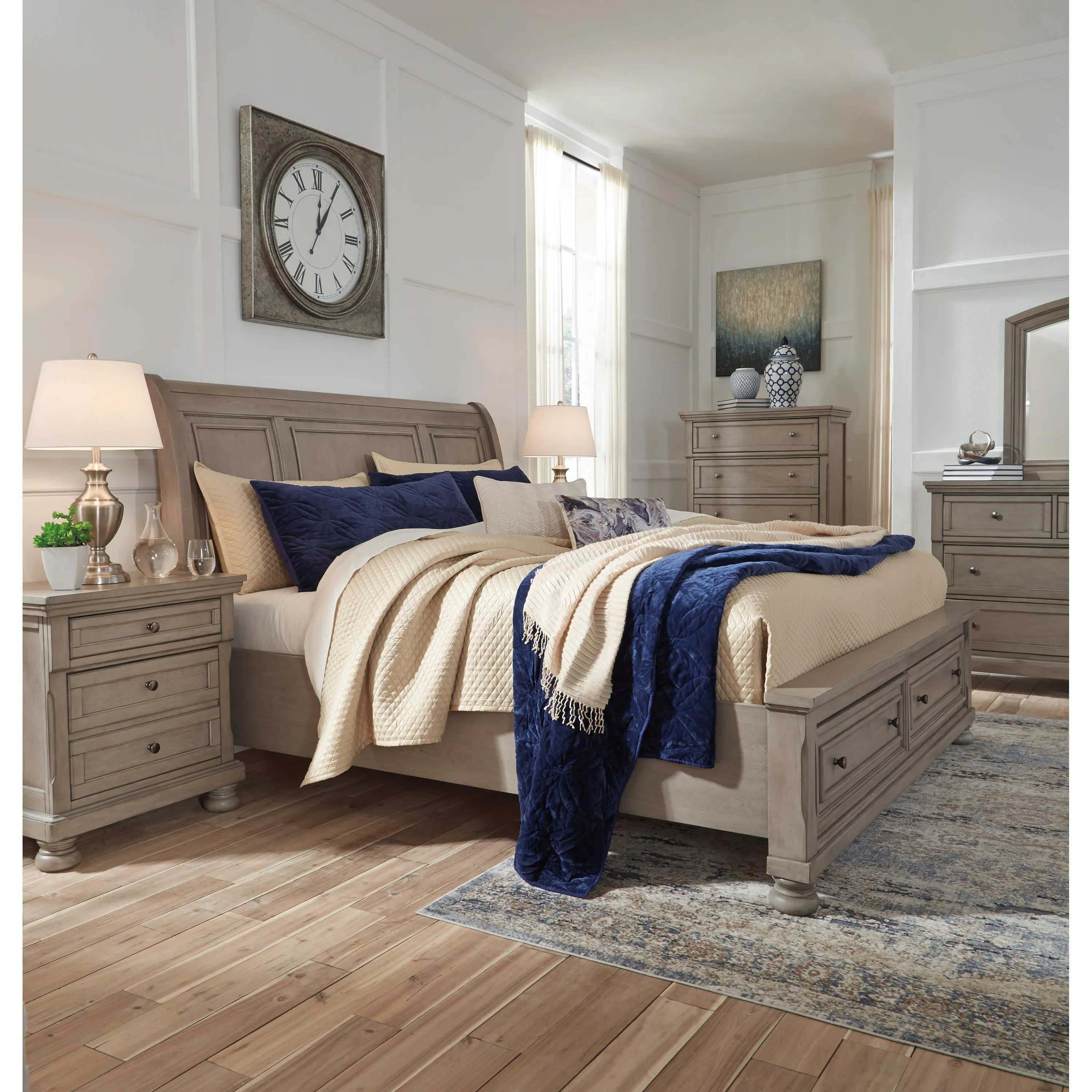 Signature Design by Ashley Lettner Queen Sleigh Bed with Storage B733-77/B733-74/B733-98