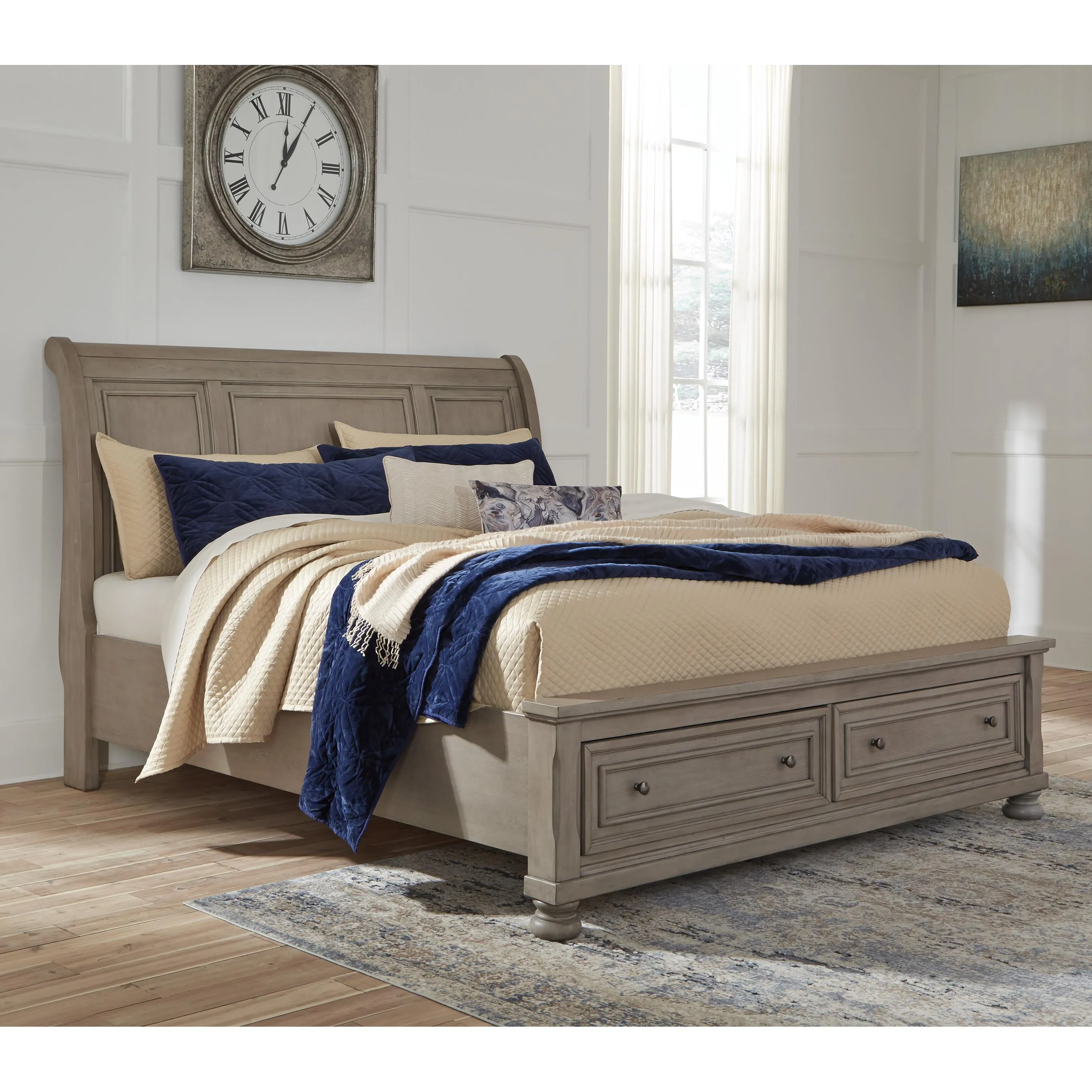 Signature Design by Ashley Lettner Queen Sleigh Bed with Storage B733-77/B733-74/B733-98