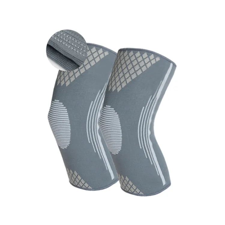 Sports Knee Pads Training Running Knee Thin Protective Cover, Specification: M(Light Gray Silicone Non-slip)