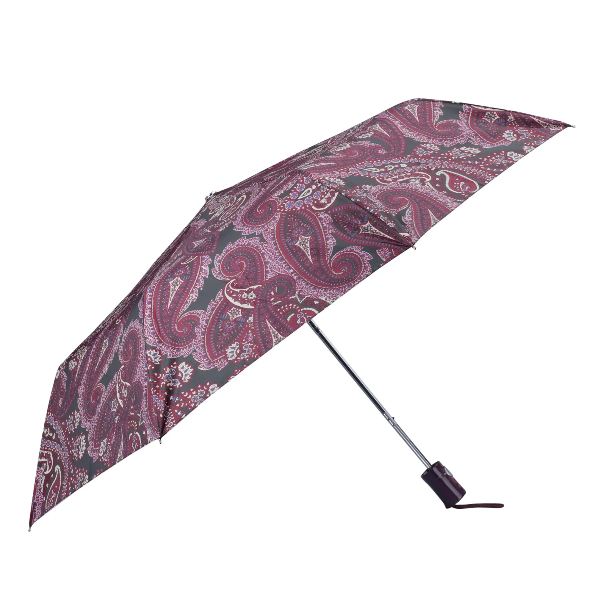 THE CLOWNFISH Umbrella Splash Series 3 Fold Auto Open Waterproof Water Repellent 190 T Immitation Nylon Double Coated Silver Lined Umbrellas For Men and Women (Magenta)