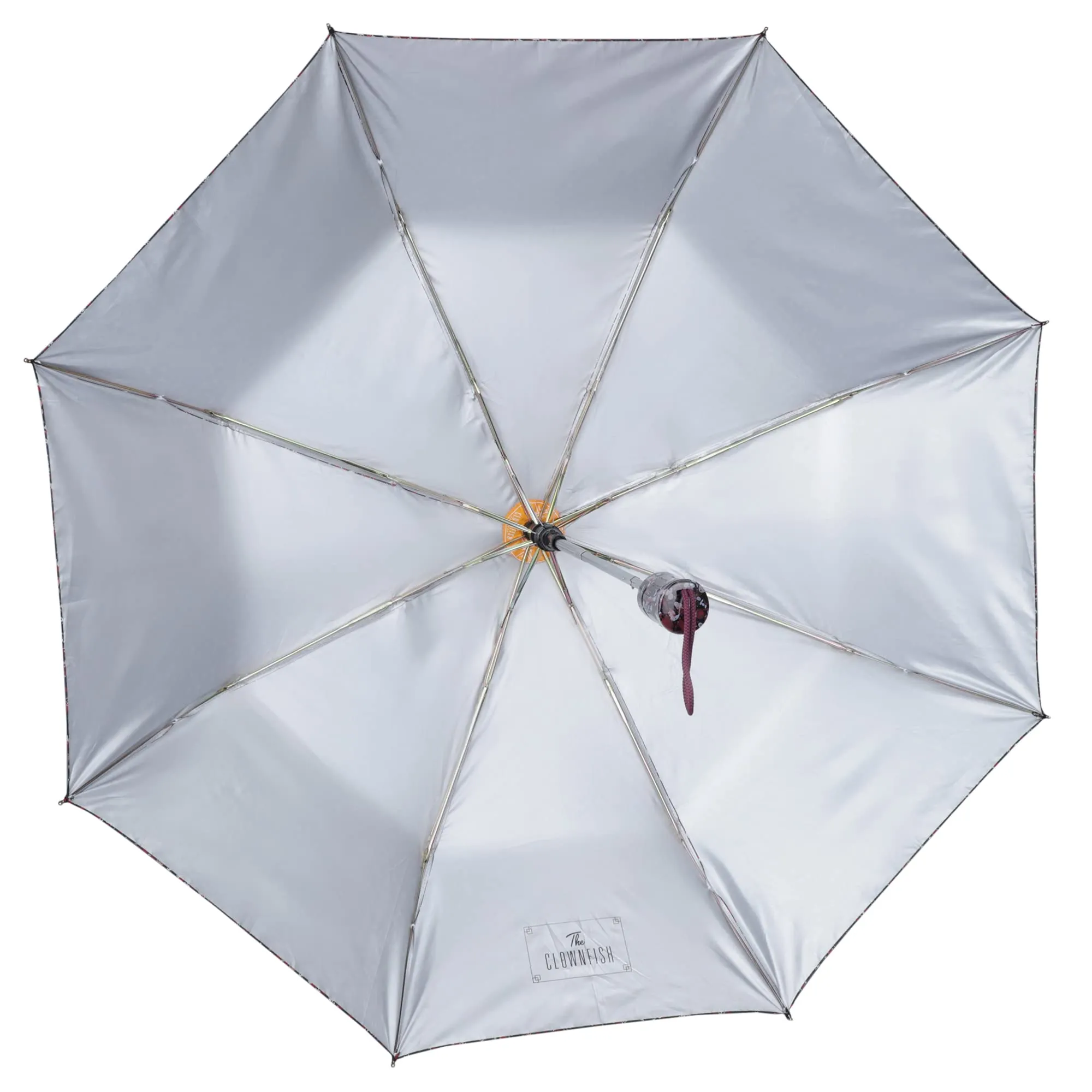 THE CLOWNFISH Umbrella Splash Series 3 Fold Auto Open Waterproof Water Repellent 190 T Immitation Nylon Double Coated Silver Lined Umbrellas For Men and Women (Maroon)