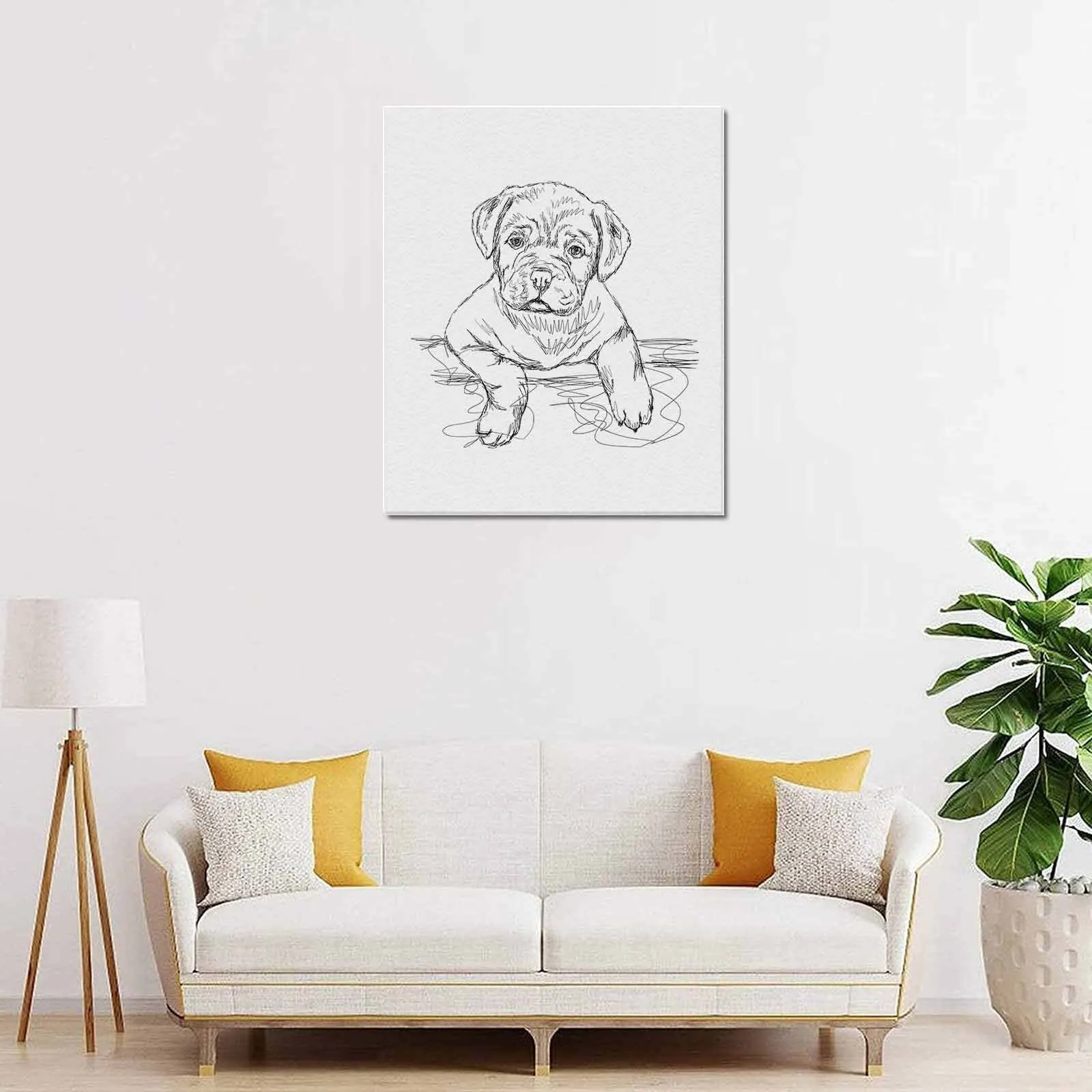 Uniquely You Wall Art / Cute Dog  Frame Canvas Print 20"x24"