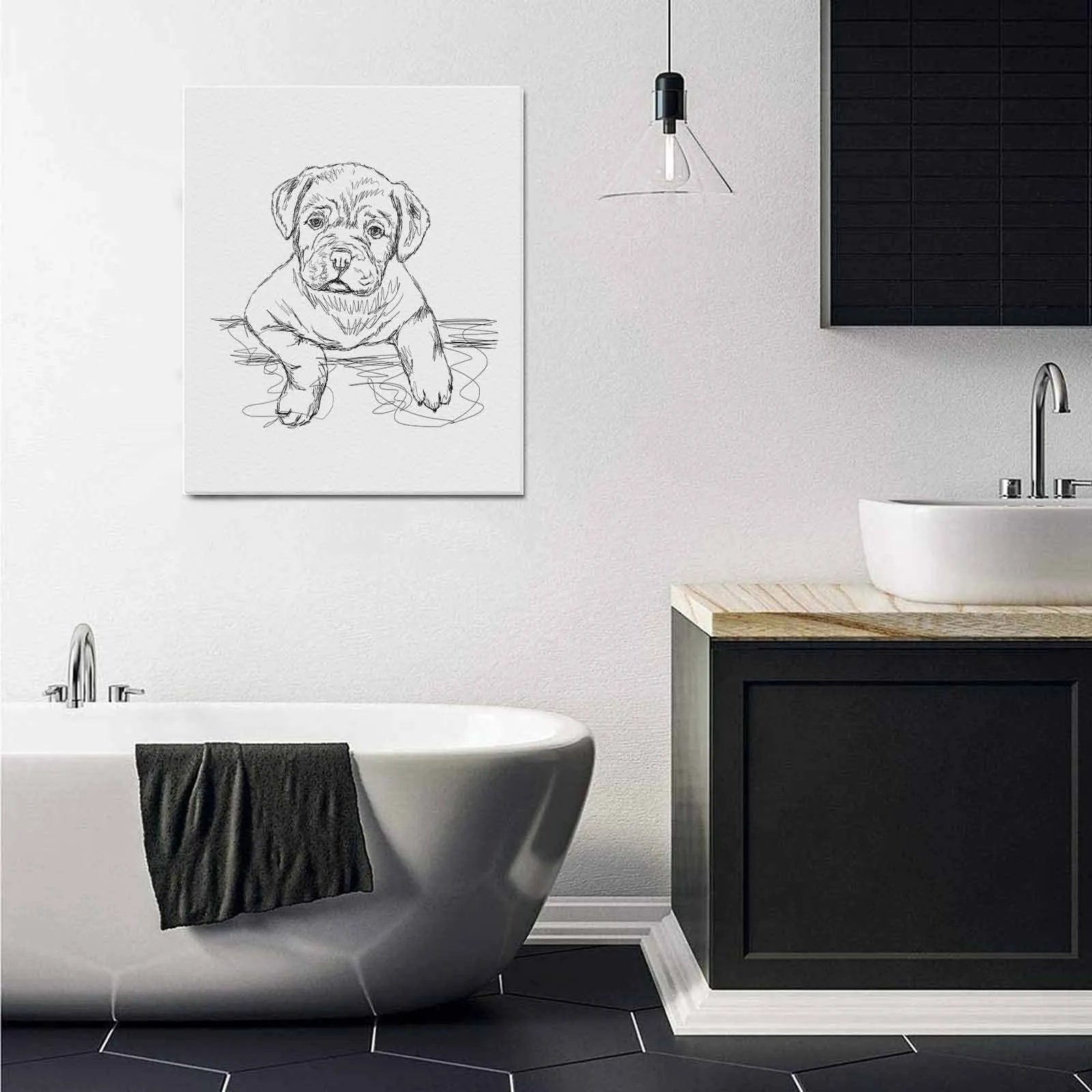 Uniquely You Wall Art / Cute Dog  Frame Canvas Print 20"x24"