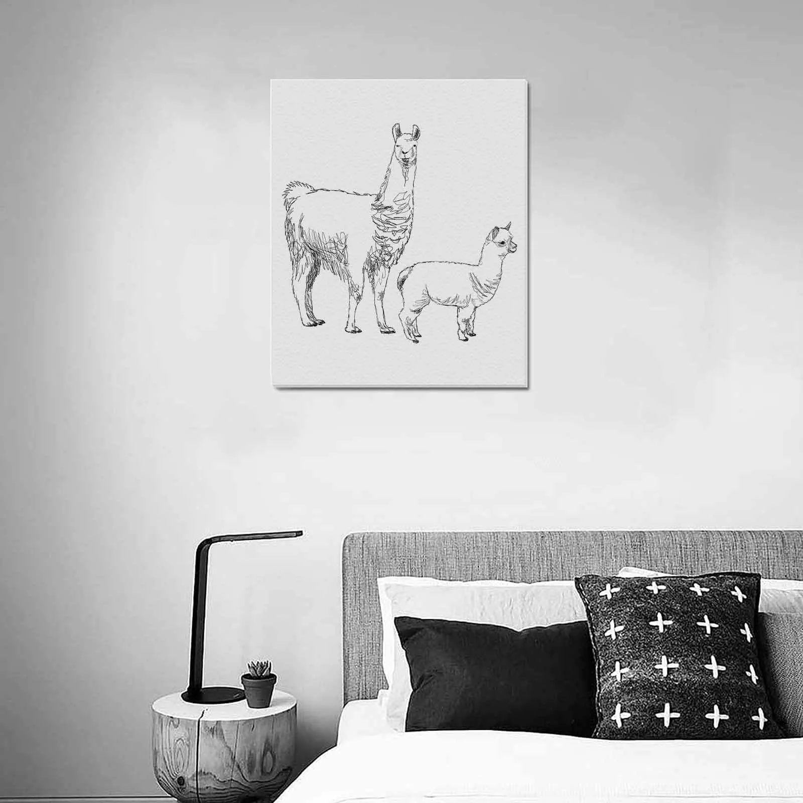 Uniquely You Wall Art / Llama  Frame Canvas Print 20"x24"