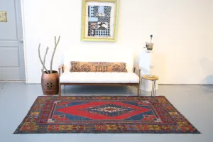 Vintage Anatolian Rug 4.4ftx8ft