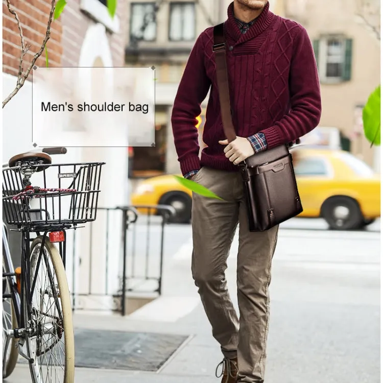 WEIXIER 18067 2 In 1 Men Leisure Style PU Leather Single Shoulder Bag with Handbag (Brown)