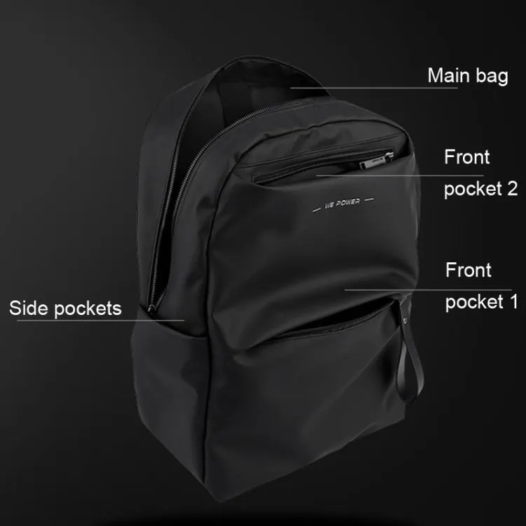 WEPOWER Lightweight Outdoor Travel Commute Business Waterproof Large Capacity Computer Backpack(Black)