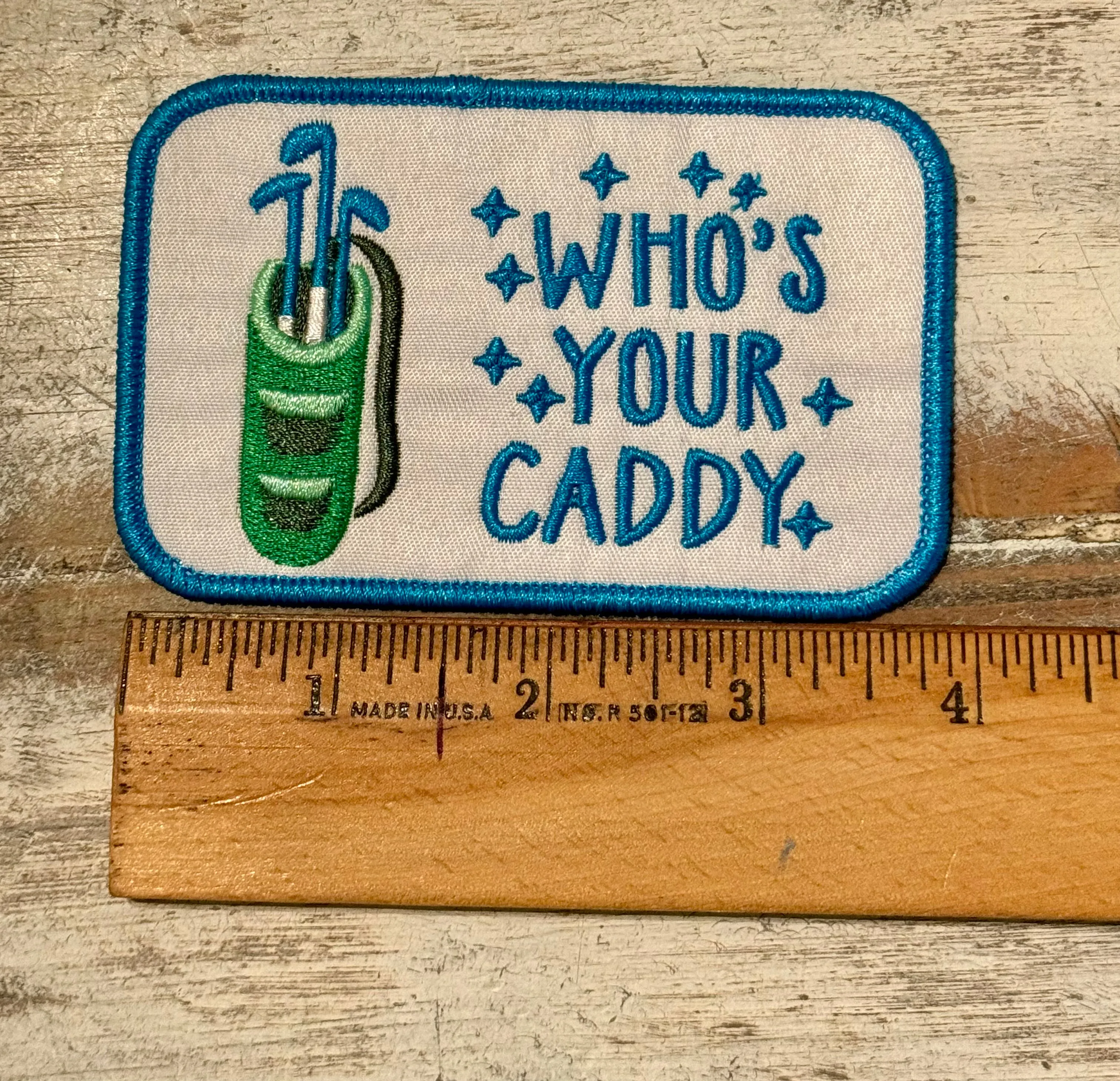 Who’s Your Caddy Golf Iron On Patch