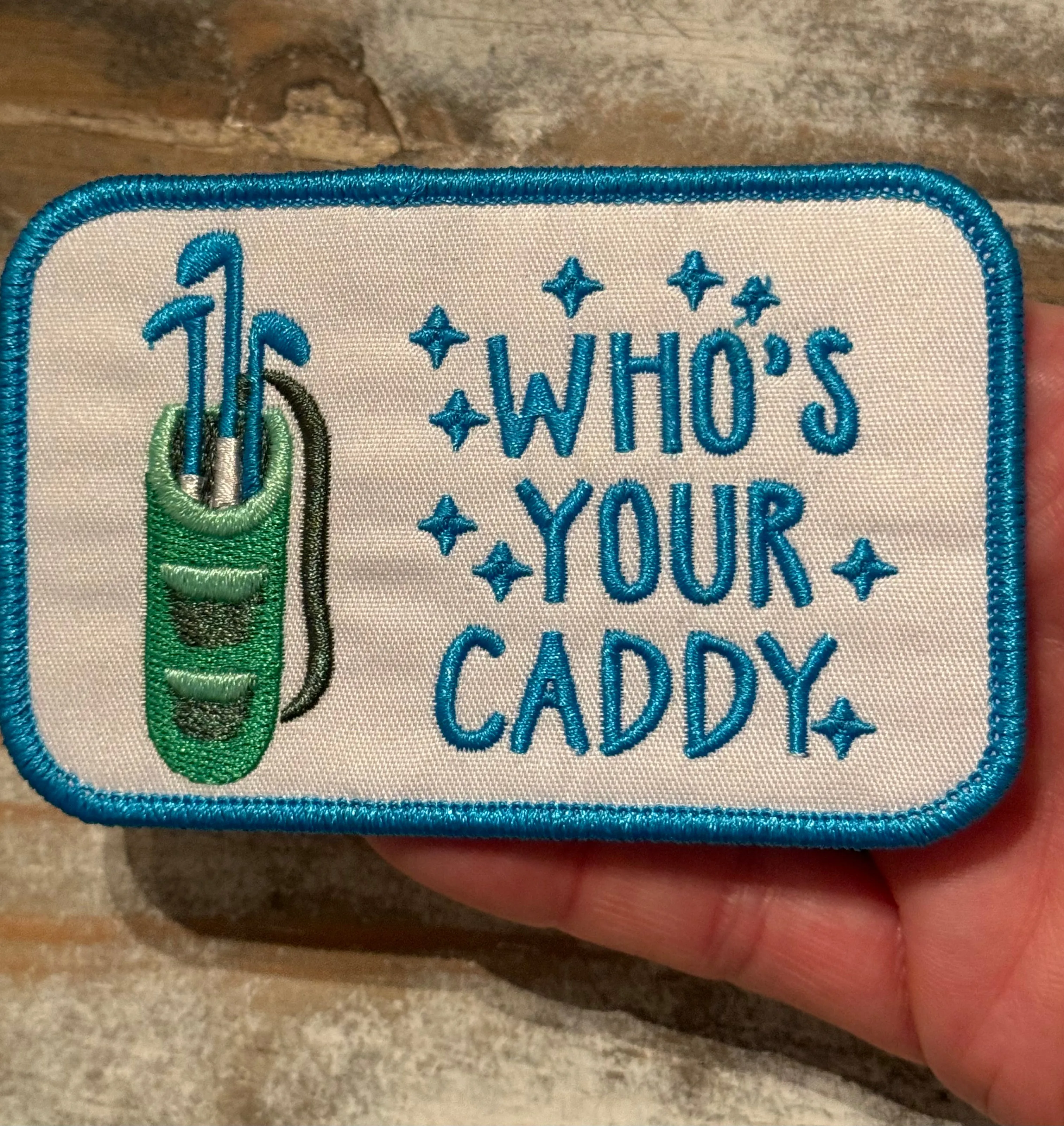 Who’s Your Caddy Golf Iron On Patch