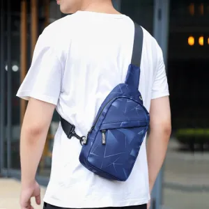 XQB993 Men Chest Bag Messenger Bag Oxford Cloth Sports Bag, Color: Dynamic Blue