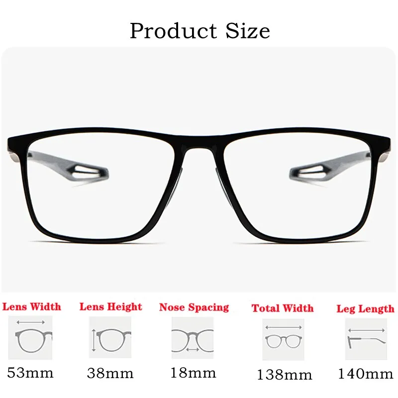 Yimaruili Unisex Full Rim Square Tr 90 Sports Eyeglasses TR1019R