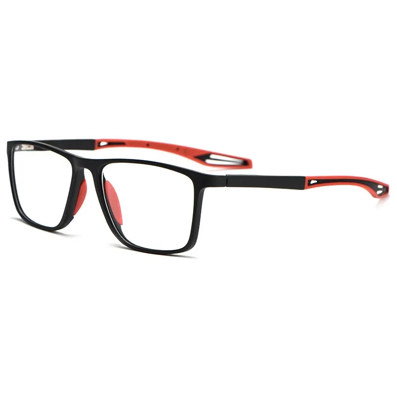 Yimaruili Unisex Full Rim Square Tr 90 Sports Eyeglasses TR1019R