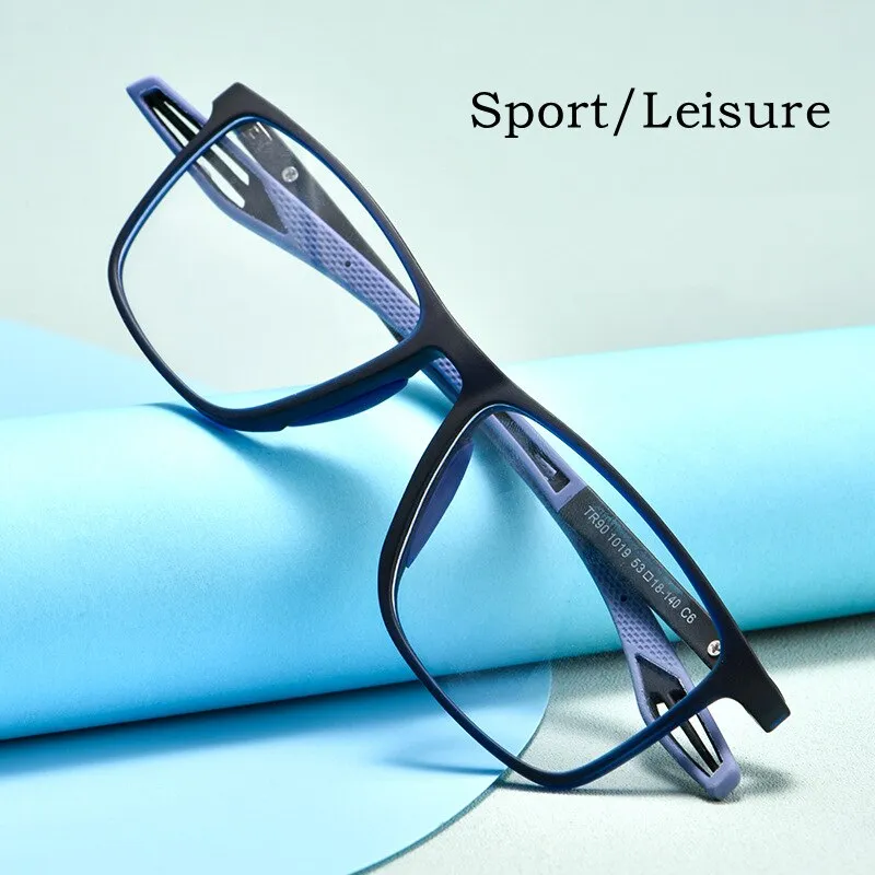 Yimaruili Unisex Full Rim Square Tr 90 Sports Eyeglasses TR1019R