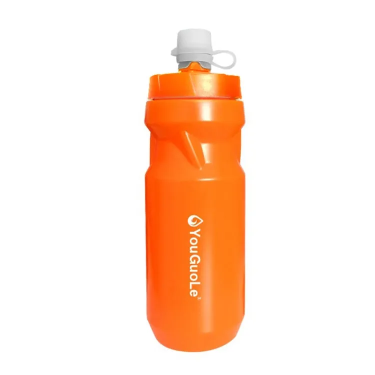 YouGuoLe 600ml PP5 Plastic Outdoor Bicycle Cycling Fitness Squeeze Water Cup(Orange)